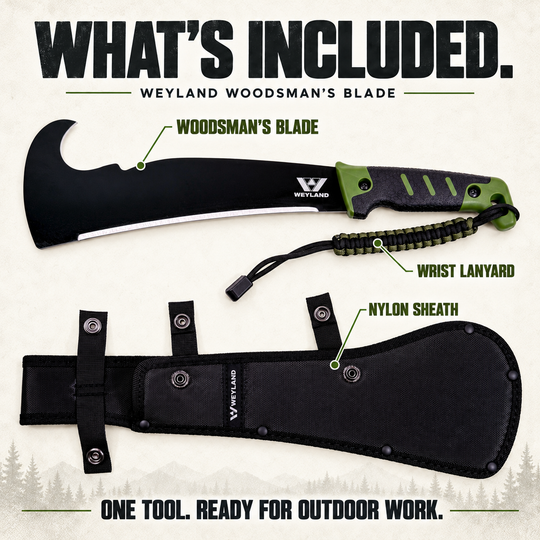 WEYLAND Woodsman's Blade Machete with Sheath