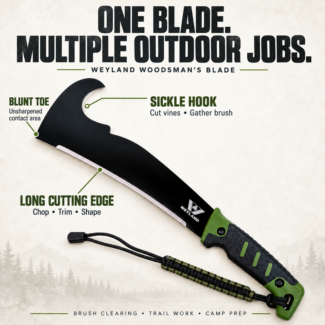 WEYLAND Woodsman's Blade Machete with Sheath