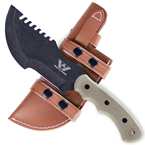 WEYLAND Tracker Knife with Leather Sheath