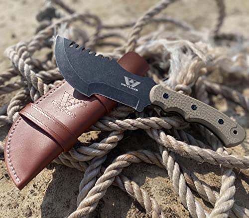 WEYLAND Tracker Knife with Leather Sheath